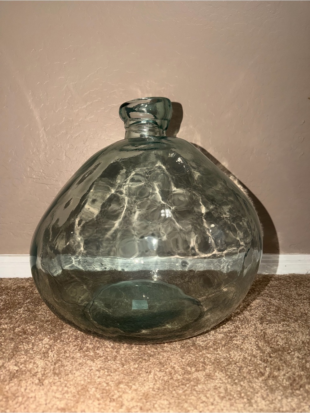 Cost Plus World Market Large Seafoam Green Handblown Glass Bulb Vase